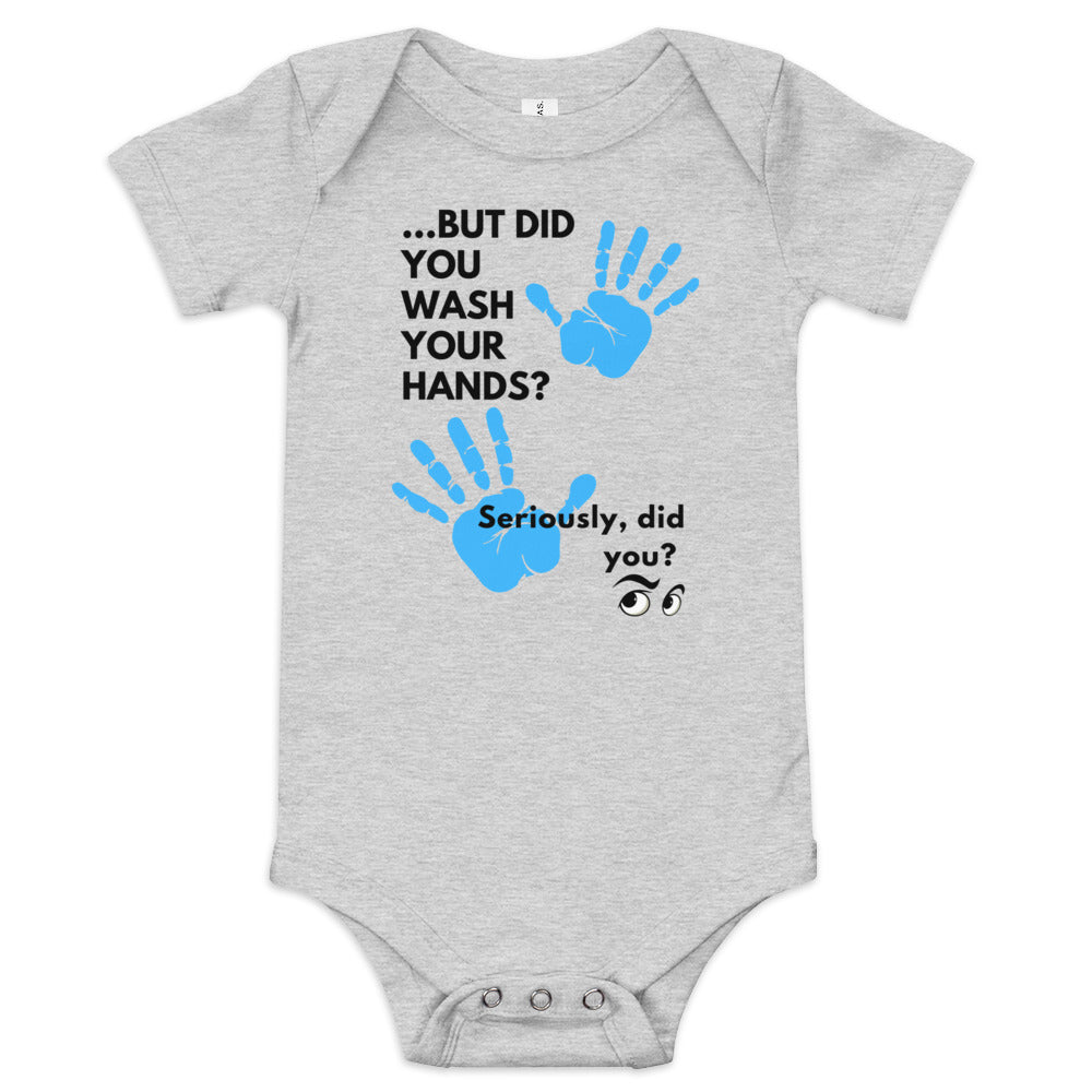 Wash Your Hands Blue Onesie