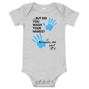 Wash Your Hands Blue Onesie