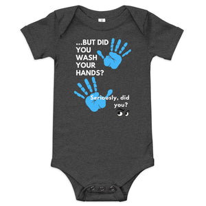 Wash Your Hands Blue Onesie